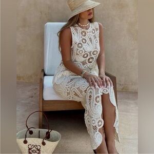 ZARA ASYMMETRIC CROCHETED DRESS